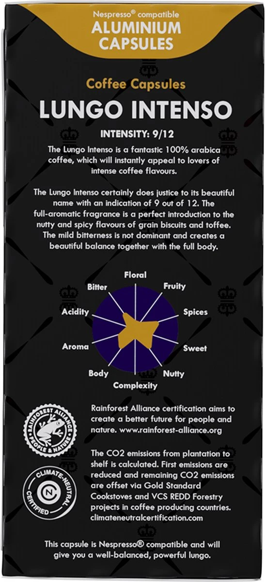 Gran Maestro Italiano - Lungo Intenso - Koffiecups - Nespresso Compatibel Capsules - Krachtige Smaak - 6 X 20 Cups 3 Gran Maestro Italiano - Lungo Intenso - Koffiecups - Nespresso Compatibel Capsules - Krachtige Smaak - 6 X 20 Cups - Afbeelding 3