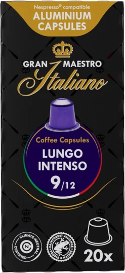 Gran Maestro Italiano - Lungo Intenso - Koffiecups - Nespresso Compatibel Capsules - Krachtige Smaak - 6 X 20 Cups 9 Gran Maestro Italiano - Lungo Intenso - Koffiecups - Nespresso Compatibel Capsules - Krachtige Smaak - 6 X 20 Cups -Drank Winkel 552x1200