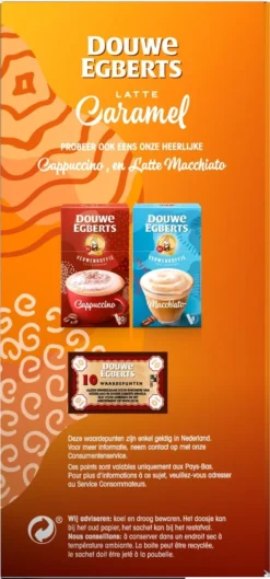 Douwe Egberts Verwenkoffie Latte Caramel Oploskoffie - 5 X 8 Zakjes -Drank Winkel 560x1200