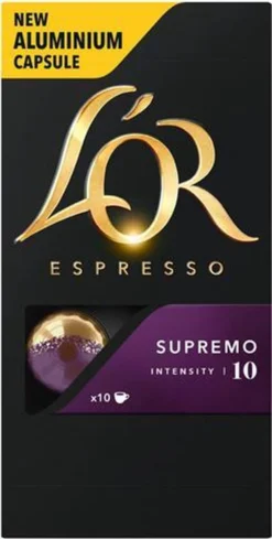 L'OR Espresso Supremo Koffiecups - Intensiteit 10/12 - 10 X 10 Capsules 21 L'OR Espresso Supremo Koffiecups - Intensiteit 10/12 - 10 X 10 Capsules -Drank Winkel 606x1200 4