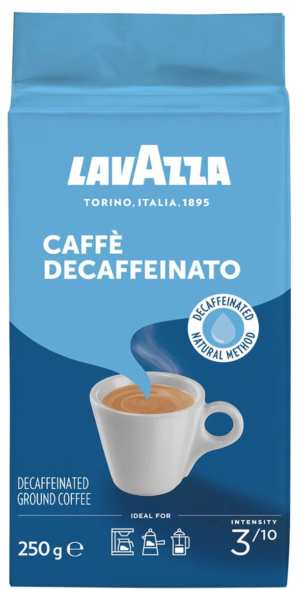 Lavazza Caffe Decaffeinato Filterkoffie - 250 Gram X8 3 Lavazza Caffe Decaffeinato Filterkoffie - 250 Gram X8 - Afbeelding 3