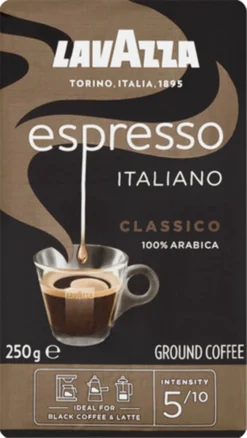 Lavazza Espresso Italiano Classico Gemalen / Filterkoffie - 8 X 250 Gram -Drank Winkel 676x1200 1