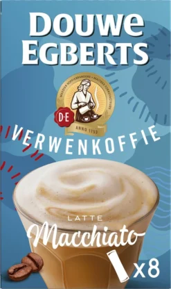 Douwe Egberts Verwenkoffie Latte Macchiato Oploskoffie - 5 X 8 Zakjes -Drank Winkel 713x1200 5