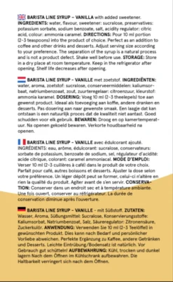 Fitcy | Koffiesiroop | Vanille | Barista Syrup | Zero | Vegan | Vetvrij | Suikervrij | Keto-vriendelijk | Koffie | Siroop | 1L -Drank Winkel 739x1200 2