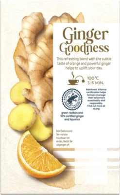 Pickwick Kruidenthee Ginger Goodness Orange - 4 X 15 Theezakjes 9 Pickwick Kruidenthee Ginger Goodness Orange - 4 X 15 Theezakjes -Drank Winkel 741x1200