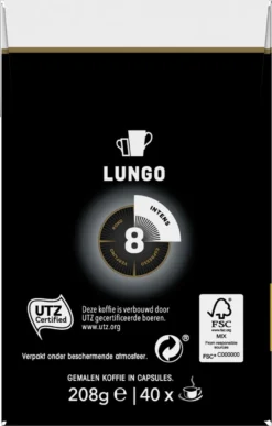 Douwe Egberts Lungo Intens (8) - 5 X 40 Koffiecups -Drank Winkel 765x1200 1