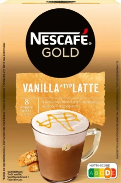 Nescafé Gold Latte Vanille Oploskoffie - 6 Doosjes à 8 Zakjes -Drank Winkel 794x1200 1