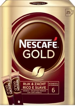 Nescafé Gold Oploskoffie - 6 Doosjes à 25 Zakjes -Drank Winkel 853x1200