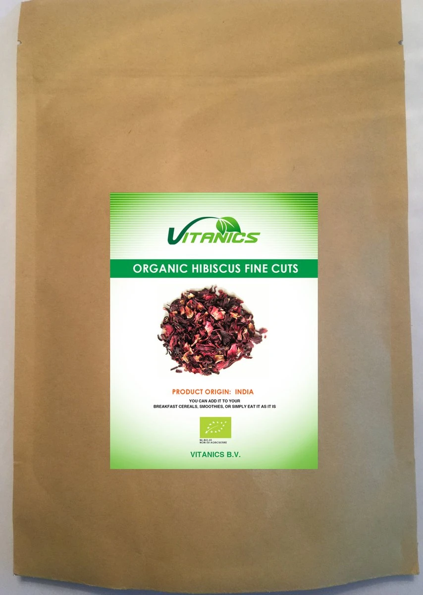 Biologische Hibiscus Fijngesneden 250G 1 Biologische Hibiscus Fijngesneden 250G