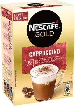 Nescafé Gold Cappuccino Oploskoffie - Ongezoet - 6 Doosjes à 10 Zakjes -Drank Winkel 857x1200 3