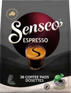 Senseo Espresso Koffiepads - 9/9 Intensiteit - 10 X 36 Pads -Drank Winkel 909x1200