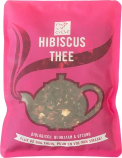Into The Cycle Kruidenthee - Hibiscus Thee Biologisch - Losse Thee - 100 Gram Zak