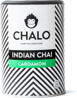 CHALO Cardamom Chai Latte - Indische Vegan Chai - Zwarte Assam Thee - 25 Porties/ 300GR