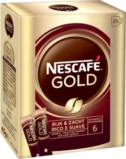 Nescafé Gold Oploskoffie - 6 Doosjes à 25 Zakjes -Drank Winkel 949x1200