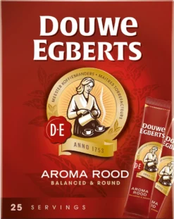 Douwe Egberts Aroma Rood Sticks Oploskoffie - 6 X 25 Zakjes 12 Douwe Egberts Aroma Rood Sticks Oploskoffie - 6 X 25 Zakjes -Drank Winkel 954x1200 1