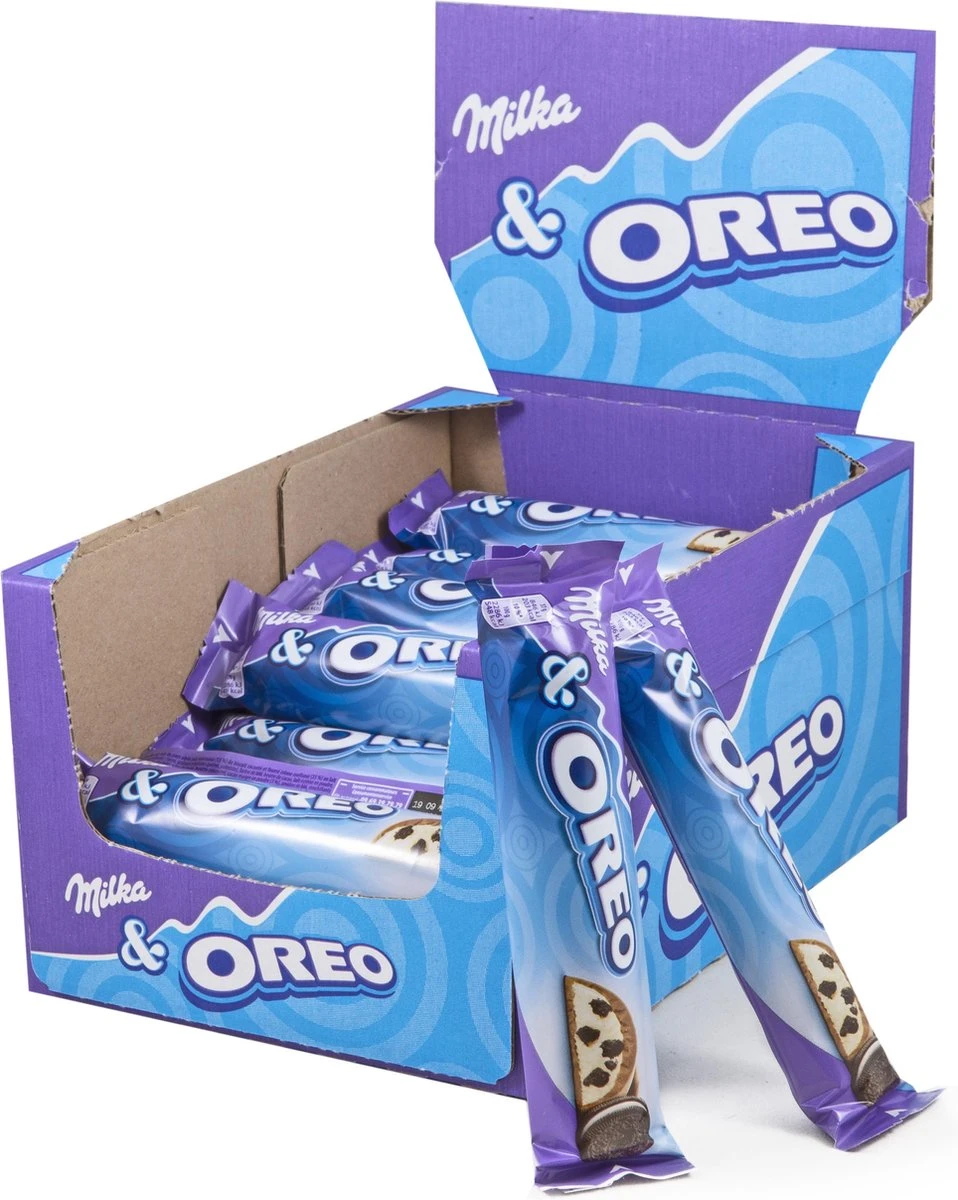 Milka Oreo Chocolade Reep 37g X 36 Stuks 1 Milka Oreo Chocolade Reep 37g X 36 Stuks